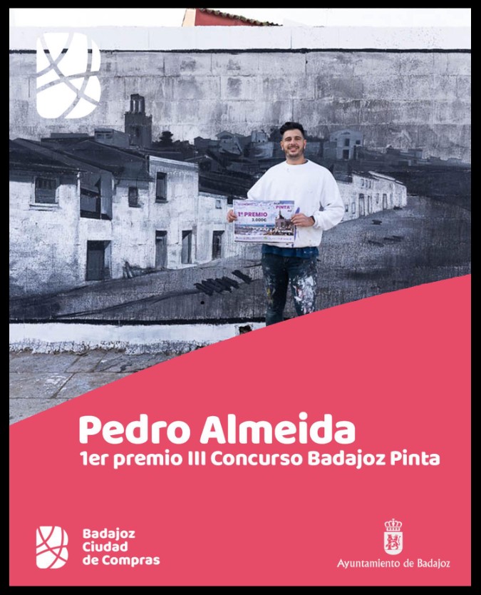 Pulsa para ampliar La obra ganadora ocupa una pared de 5x3 m en la calle El Campillo