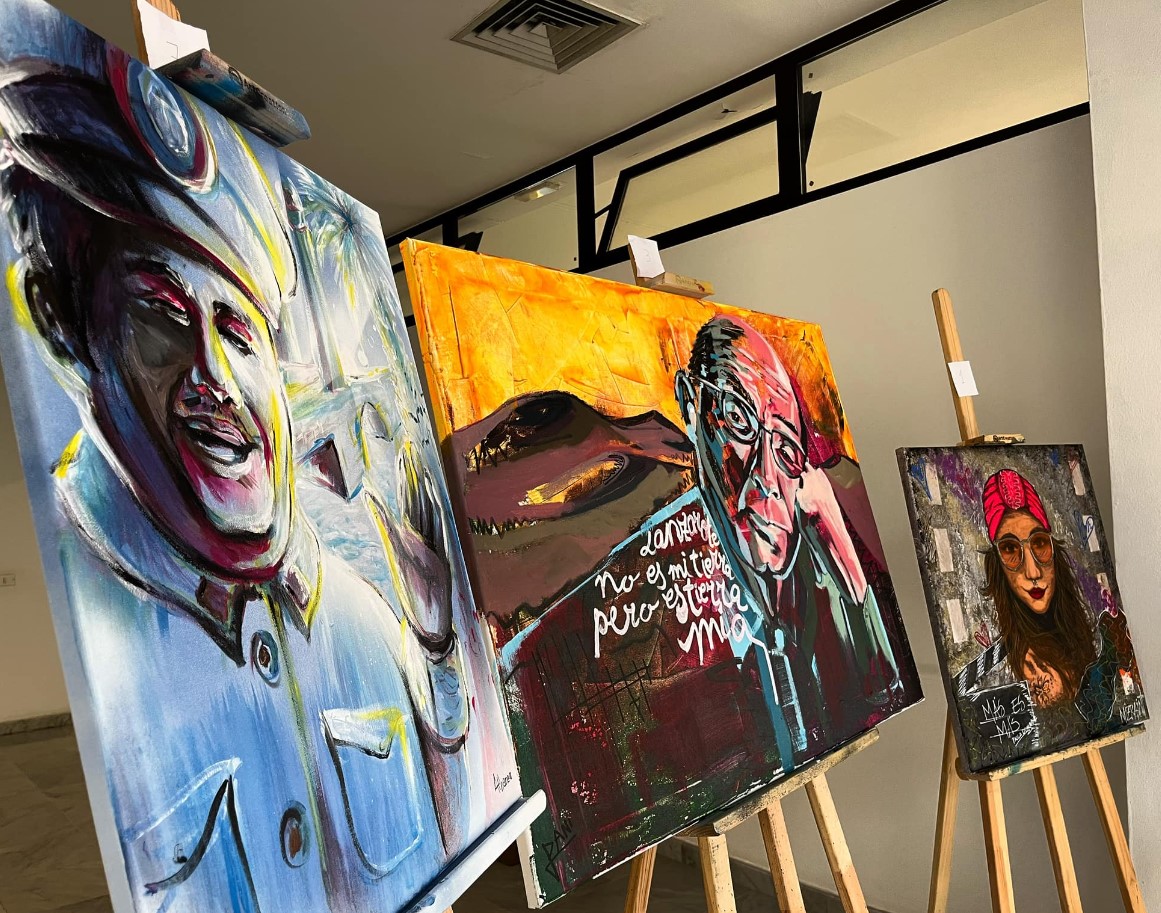 Los tres primeros premios del  III Concurso de Pintura Rápida Ciudad de Arrecife