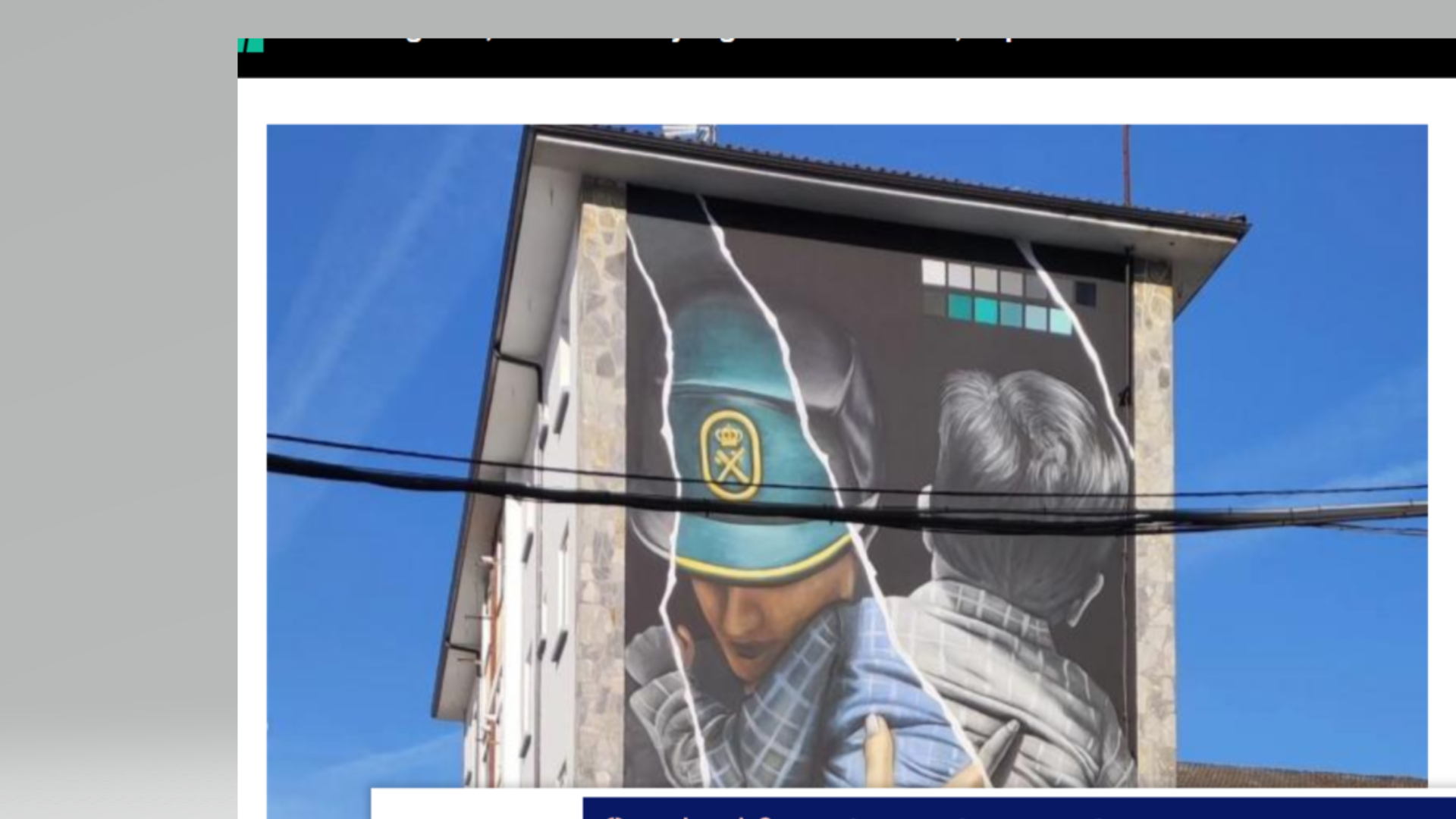Mural pintado en la Comandancia de la Guardia Civil de Lugo por Diego As
