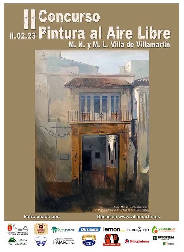 CARTEL del Concurso de Pintura Al Aire Libre M.N. y M.L. Villa de Villamartín