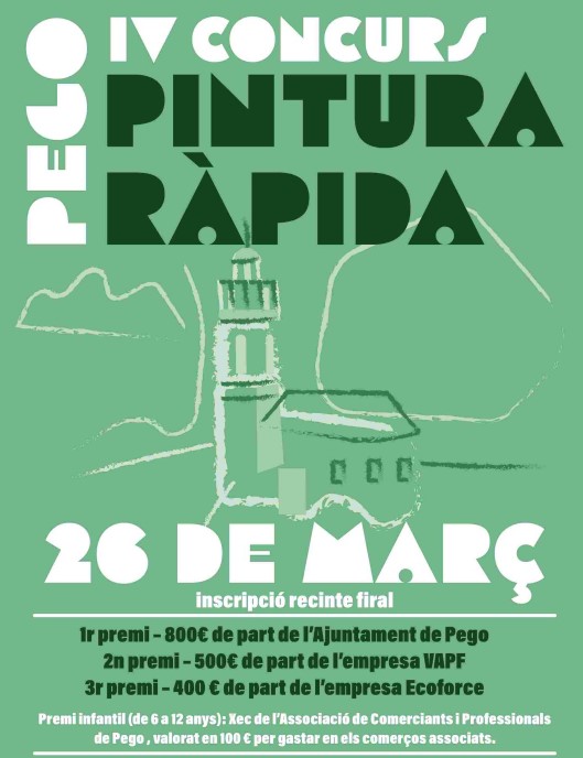 Pulsa para ampliar Cartel del Concurso de Pintura Ràpida de la Feria de Comercio de Pego - Alicante