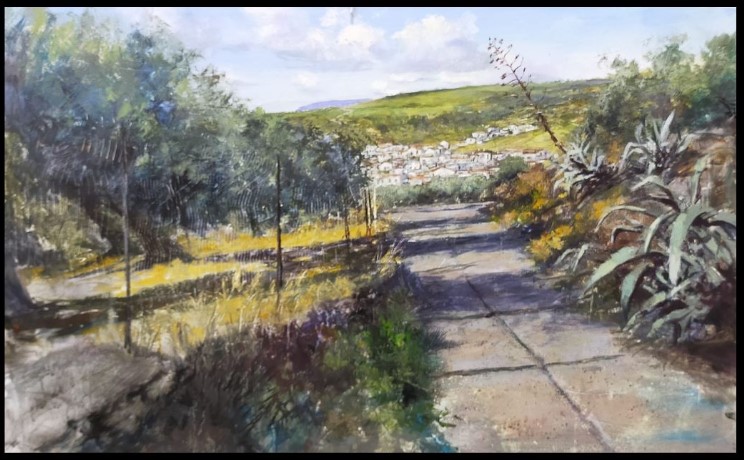 Pulsa para ampliar Pedro Iglesis Asuar primer premio en el VIII Concurso de pintura en Alcalá del Valle 2022