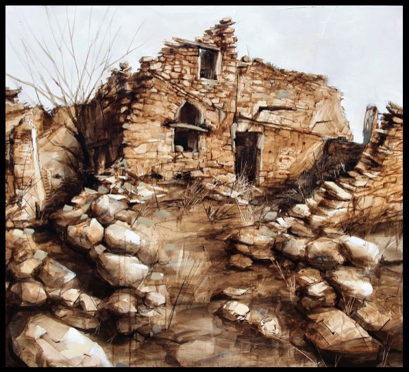 Pulsa para ampliar VIII Concurso de Pintura Rápida Villa de Hoya-Gonzalo 1º premio Abraham Pinto Mendoza