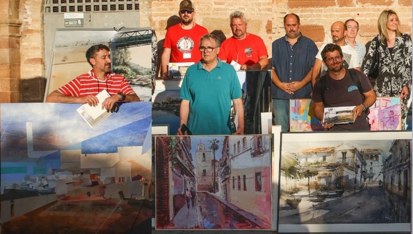 De izquierda a derecha: 4º Premio de 800 € Juan Carlos Porras Funes, 3º premio José Ignacio Casis y 2º premio Adrián Marmolejo Clarhed