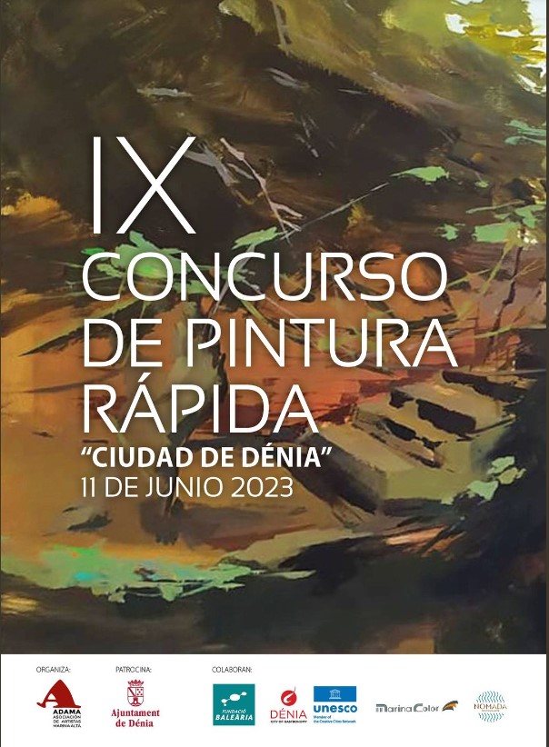 Cartel del IX Concurso de Pintura Rápida Ciudad de Dénia 