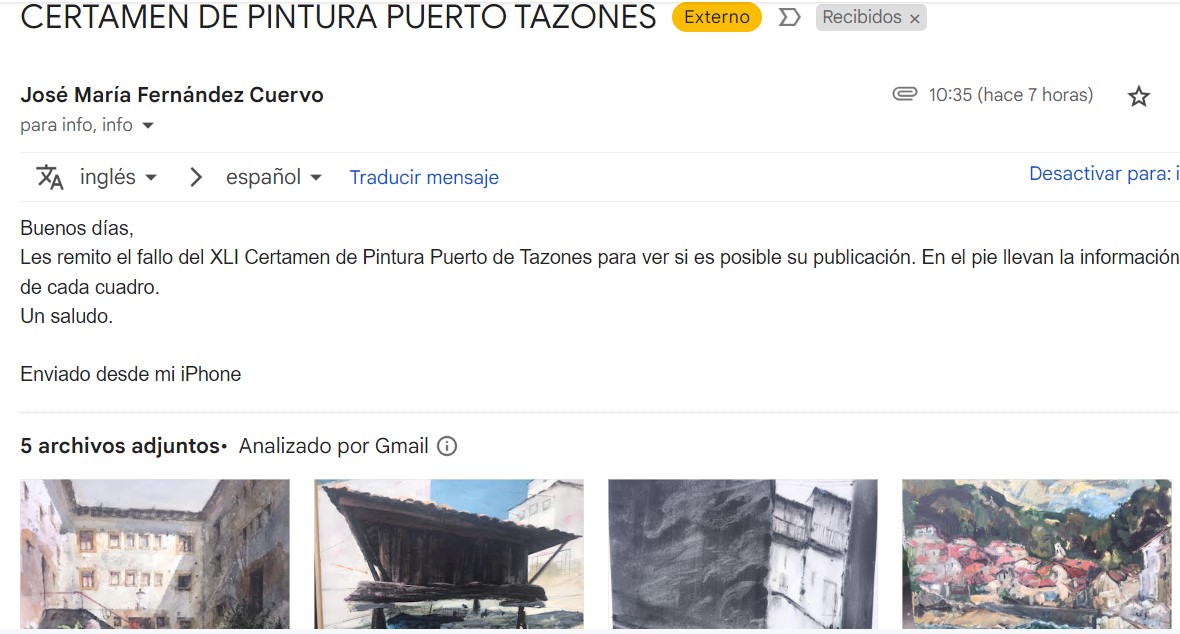 Pulsa para ampliar Correo remitido por José María Fernández Cuervo <jmfcuervo@gmail.com> para: info@deconcursos.com, info@elcaballete.com