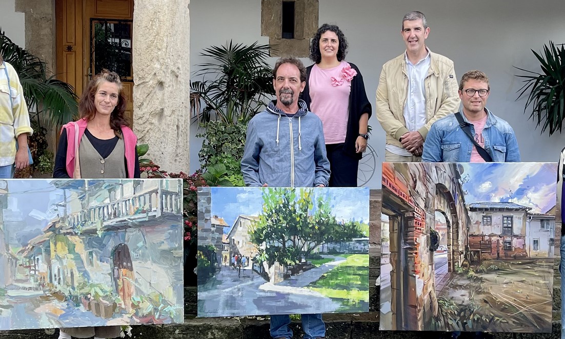 Por la izquierda 2º premio Yohana Soldevilla Agorreta, 1º premio José Miguel Arranz de Juan y el 3º premio Eduardo Alsasua García