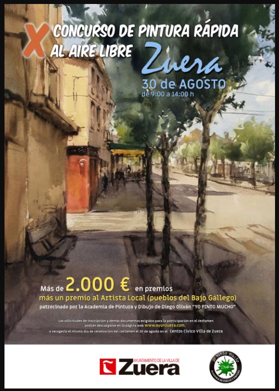Pulsa para ampliar X Concurso de Pintura Rápida al Aire Libre de las Fiestas de San Licer de Zuera