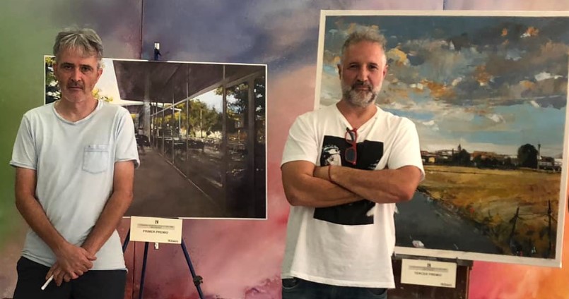 Pulsa para ampliar Entrega del 1º premio a Raul Gil Rodríguez y a Luis Puiggros Puigdellivol 3º premio