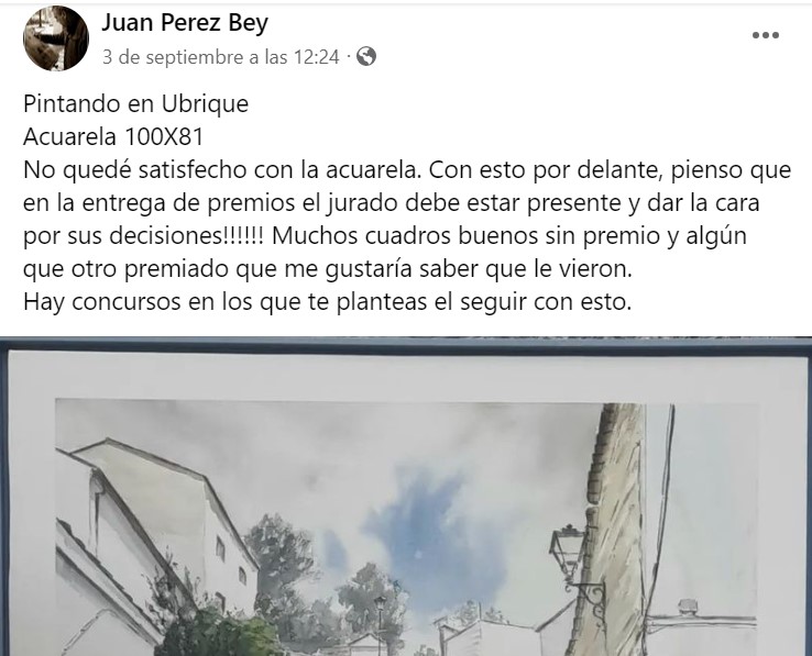 Muchos cuadros  buenos sin premio y algún que otro premiado que me gustaría saber que le vieron.Hay co ncursos en los que te planteas el seguir con esto.