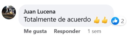 Pulsa para ampliar JUAN LUCENA escribe en el Facebook de IGLESIAS