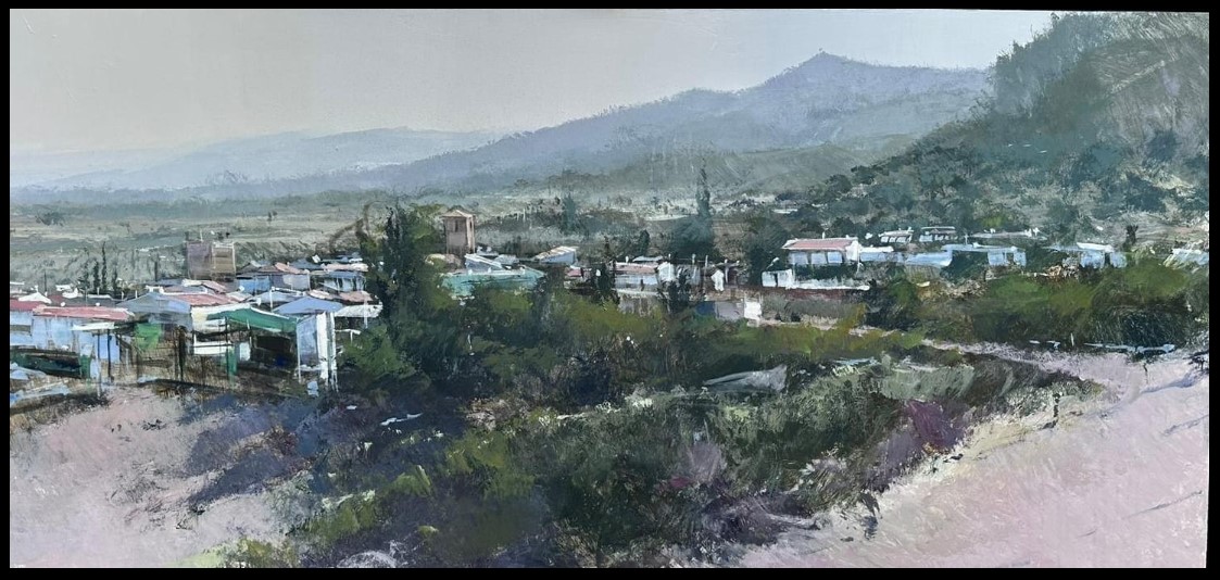 Pulsa para ampliar Segundo premio, 16 de septiembre, en el III certamen de pintura rápida Rural Aureliano Rodríguez, en Génave (Jaén)