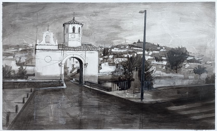 Pulsa para ampliar 1º premio en el I Concurso de Pintura Rápida Ciudad de Pinos Puente - Granada