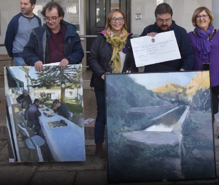 Entrega de los dos primeros premios a Miguel Carlos Montesinos y a Julián Maroto Fernández