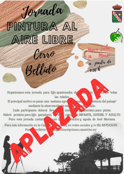 Aplazada hasta el 16 de marzo la Jornada de Pintura al aire libre en el Cerro Bellido