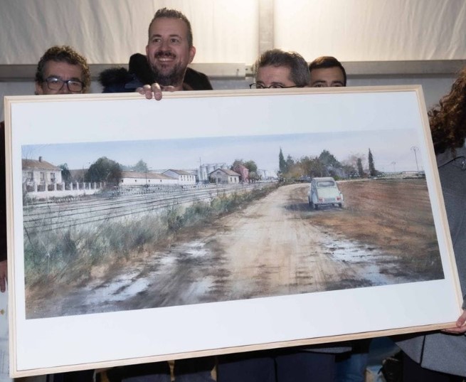 Entrega del 2° Premio de 500 €  patrocinado por el Ayuntamiento de Santa Cruz de la Zarza a Pablo Ruben López Sanz