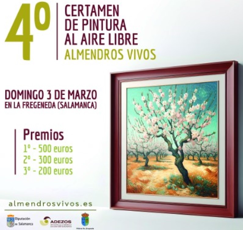 Pulsa para ampliar IV CONCURSO DE PINTURA AL AIRE LIBRE ALMENDROS VIVOS organizado por el Ayuntamiento de La Fregeneda - Salamanca