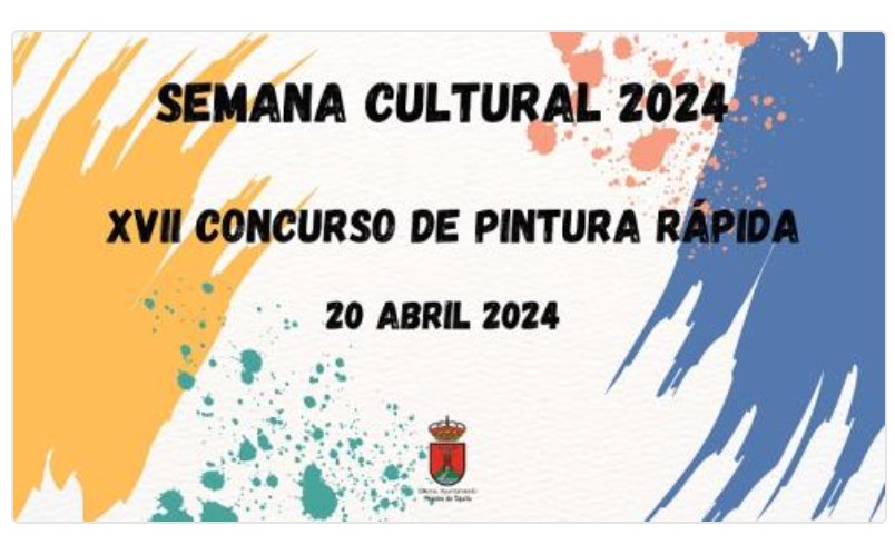 XVII Concurso de Pintura Rápida =Perales de Tajuña y su entorno= 20 ABRIL 2024