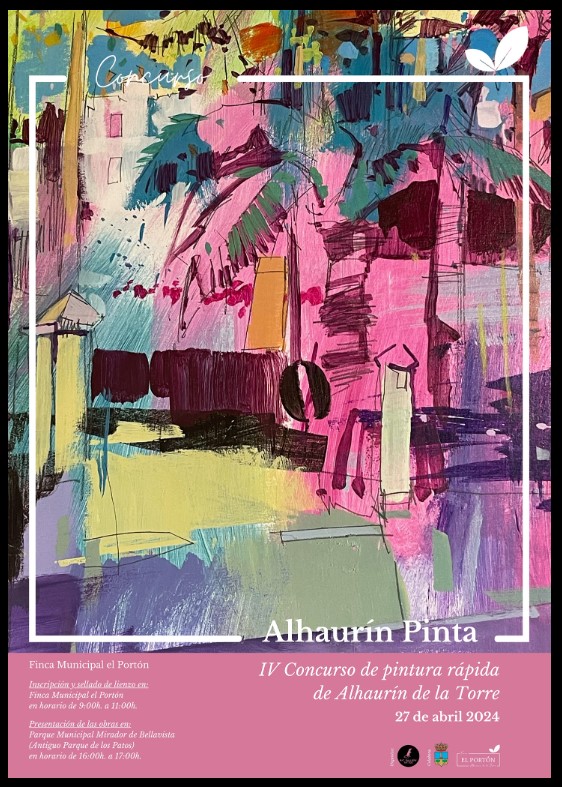 CARTEL del IV Concurso de  Pintura Rápida =Alhaurín pinta= Sábado 27 de abril