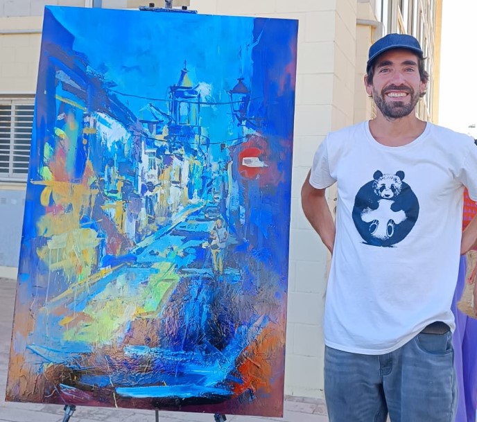 Pulsa para ampliar Entrega del Premio especial =Mejor artista local= a José Enrique Izco Reina