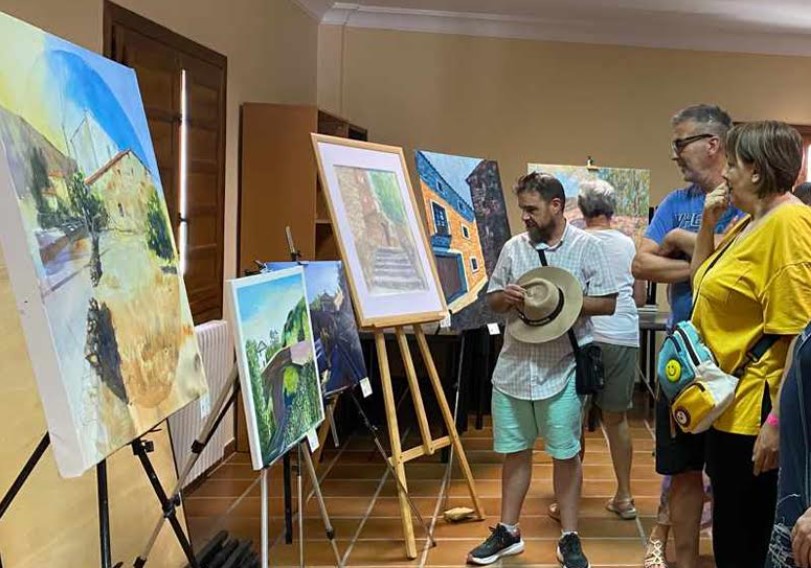 Pulsa para ampliar Gran éxito de artistas y público en el I Certamen de pintura rápida de Formiche Alto
