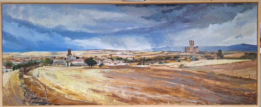 1º premio El castillo de Gahete  Acrílico sobre tabla 120x90 cm. 