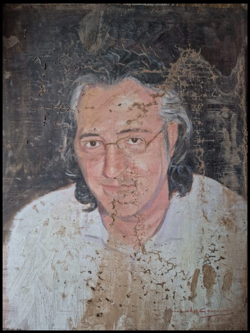 Pulsa para ampliar Autorretrato oleo/tabla 61x41 cms.
