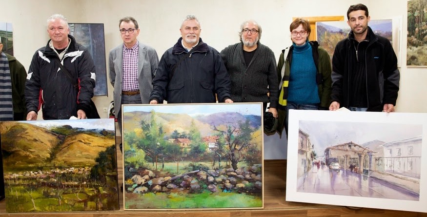 Entrega de los premios VI Certamen de Pintura Rápida al Aire Libre en la Otoñada 2014 del Valle del Jerte 