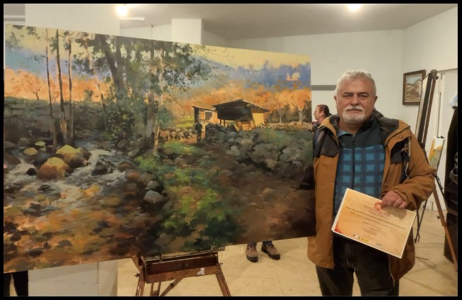 Pulsa para ampliar Diego Fernández González COLUMÉ 1º premio en el XV Certamen de Pintura Rápida =Otoñada= del Valle del Jerte