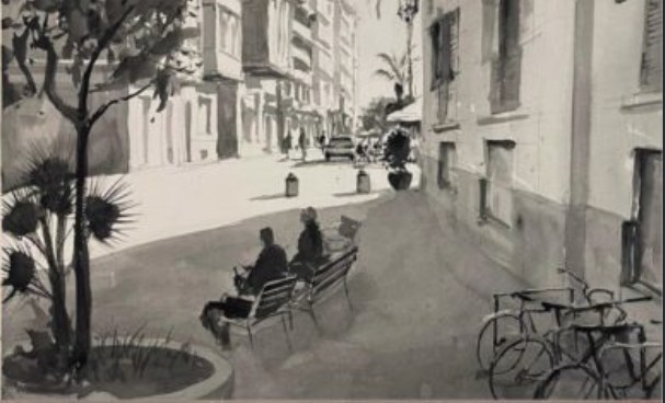 Pulsa para ampliar 3º premio Maria José Escudé por Fachada lateral del Ayuntamiento