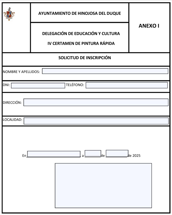 Pulsa para ampliar Para realizar la inscripción, envíanos el anexo adjunto al correo electrónico auditoriohinojosa@gmail.com