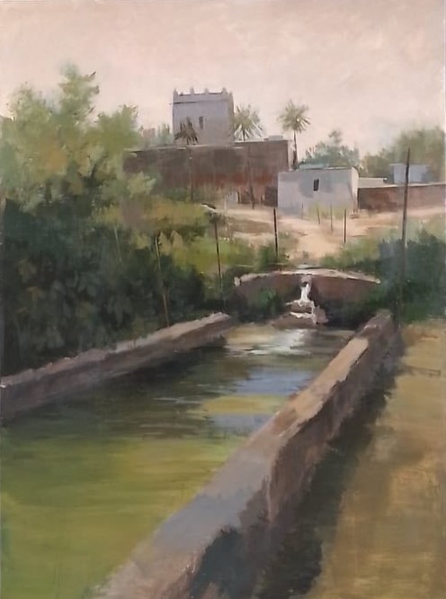 1º premio Castillo de Gigonza. Acrílico sobre madera 109X80 cm.