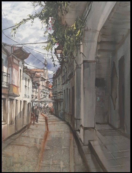 Pulsa para ampliar 1° premio en Mojados, Valladolid Domingo 1 de junio de 2025 Acuarela de 100 x 81