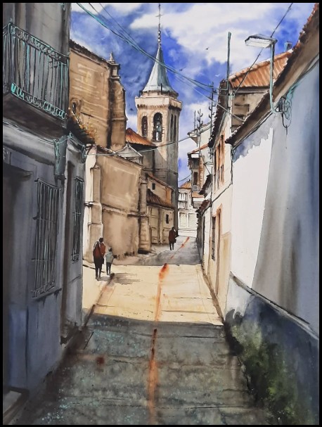Pulsa para ampliar 2° premio Sonseca, Toledo Domingo 27 de abril de 2025 Acuarela de 100 x 81