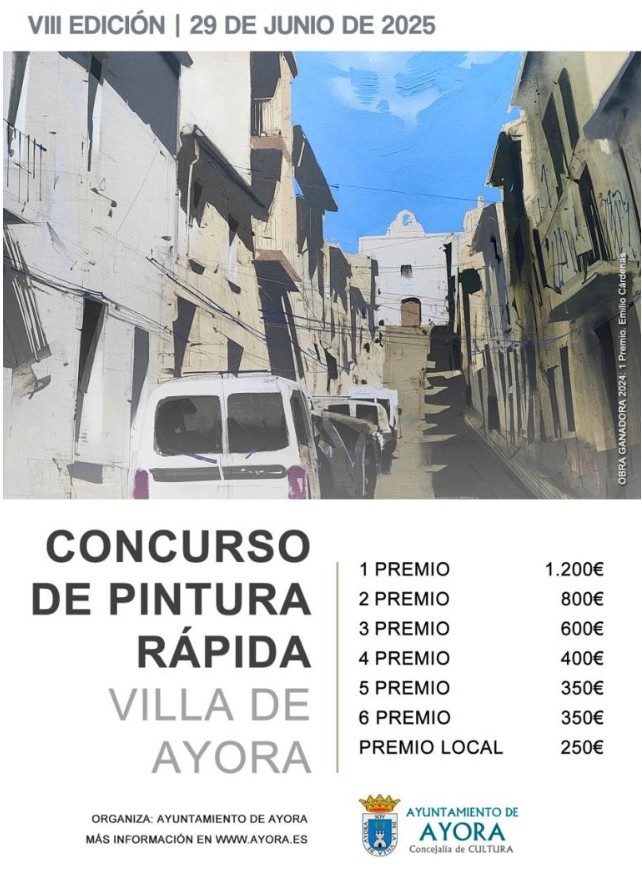 Pulsa para ampliar VIII edición del Concurso de Pintura Rápida Villa de Ayora fallado el 29 de junio de 2025