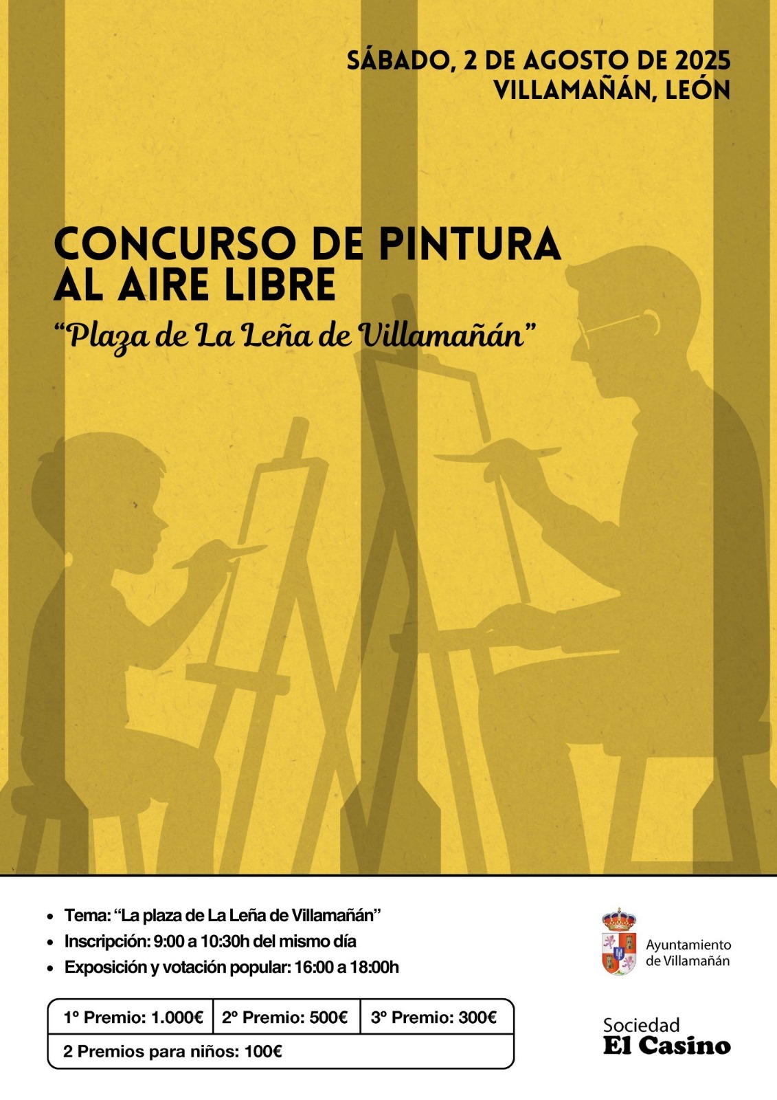 Pulsa para ampliar CONCURSO DE PINTURA AL AIRE LIBRE =PLAZA DE LA LEÑA DE VILLAMAÑÁN= - LEÓN