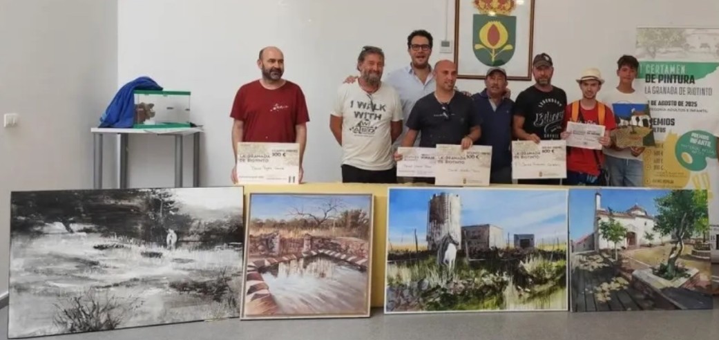 Los cuatro premios. Por la izquierda: 4º, 3º, 2º  y 1º premios 