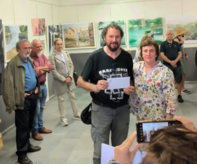 Entrega del 1º premio a Benigno Rodríguez