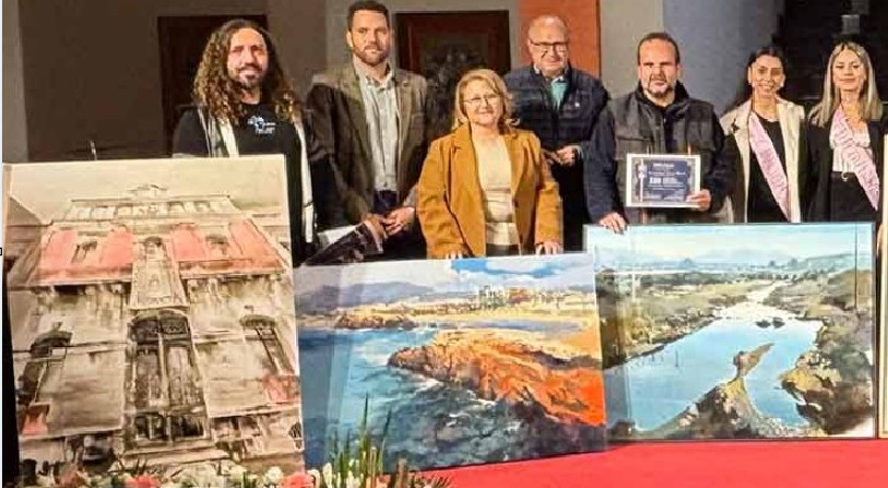 Por la izquierda Carlos Montero Gil, María Joaquina Sánchez y Miguel Ángel Rivas Megías 1º premio