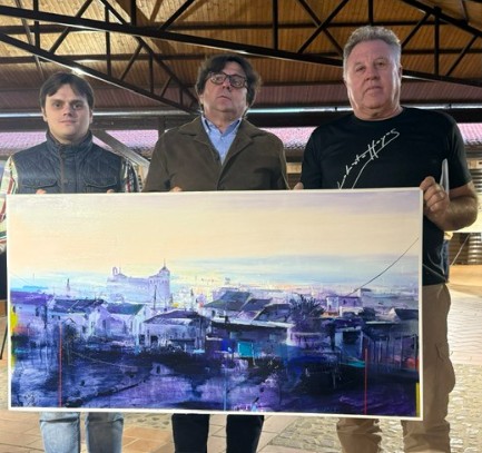 Pulsa para ampliar Entrega del accésit en el III Certamen Nacional de Pintura Rápida Moral de Calatrava