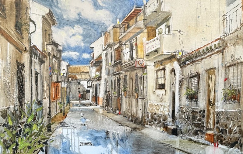 Pulsa para ampliar 1º premio de 600 € Miguel Linares Ríos por Calle La Victoria