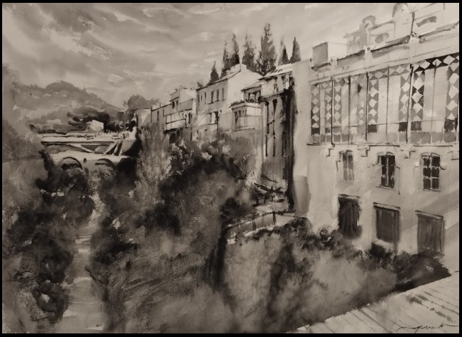 En acuarela 2º premio de 300 € M. José Escuder