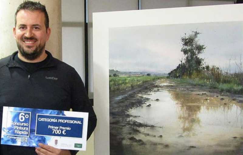 pablo-ruben-lopez-primer-premio-del-concurso-de-pintura-rapida-de-poblete