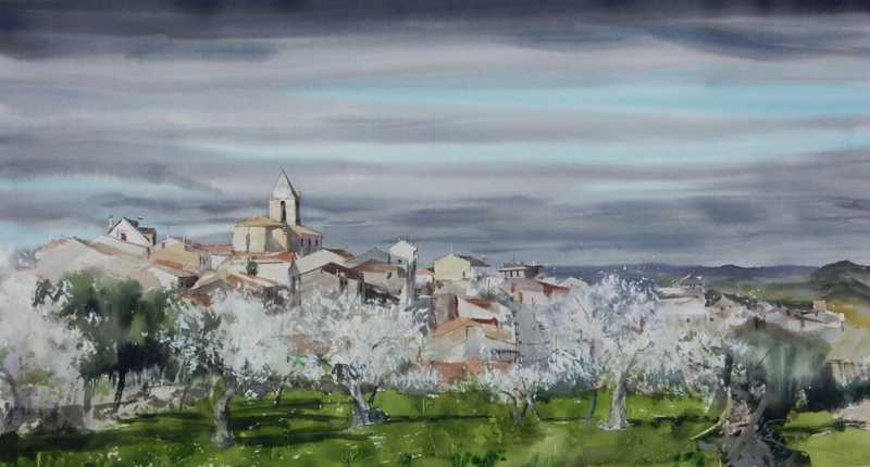 federico-plasencia-1-premio-del-concurso-de-pintura-al-aire-libre-del-dia-del-almendro-en-la-fregeneda-salamanca