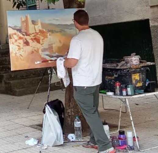 en-el-xi-concurso-de-pintura-rapida-de-la-comarca-de-aranda-sorprende-con-su-pintura-eduardo-alsasua